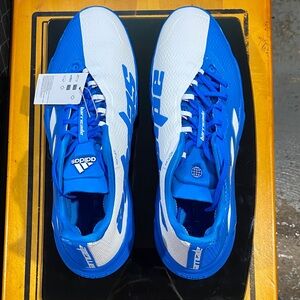 Adidas Blue and White Sports Sneakers